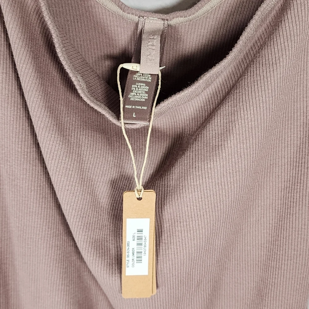 SKIMS COTTON RIB BODYSUIT/ NWT/ UMBER/ XXS,L/XL/3X - Picture 5 of 17